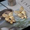 Exquisite Vintage Butterfly Wings Symmetrical Charms Fashion Stud Earrings for Women Jewelry Girl Party