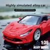 1:36 Children'S Toy Sports Car Simulation Alloy Car Model Pull Back Door Cake Ornament