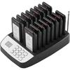 Restaurant-Pager-System, Kabellos 500m Reichweite Aufstell-Warteschlangen-Signal, Gäste-Kunden-Ruf-Piepser mit Vibration & Blinken, 16 Piepser