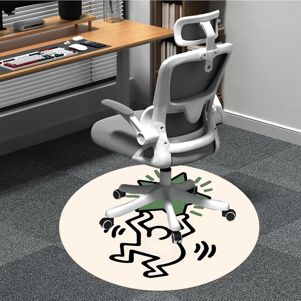 

1pc Star Dance Office Round Area Rug, Indoor Mat Suitable ForOffice, Under Office Chairs Bedroom Living Room Home Decor, Room Decot238 80cm by 80cm