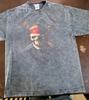 Vtg Pirates of the Caribbean Curse Black Pearl Acid Wash L 2-Sided TShirt Disney