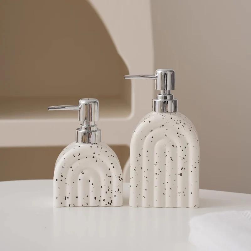 Ceramic Lotion Bottles Soap Dispenser Hand Soap Bottle Home Bathroom Accessories Dispensing Bottle Shower Gel Shampoo Bottles