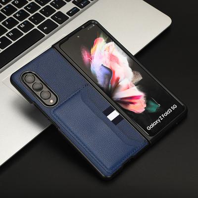 Luxury Leather Cell Phone Bag Case For Samsung Galaxy Z Fold 4 5g Fold3 Fold2 Fold4 Fold 3 2 Slim Lightweight Protective Cover