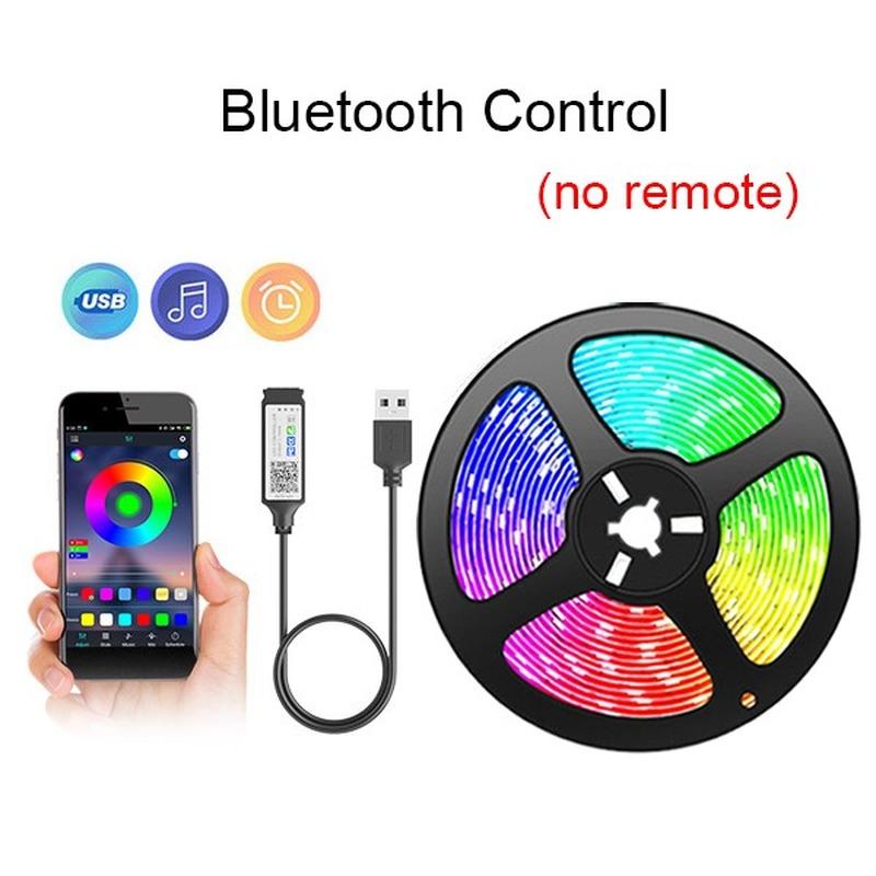 Tape Bluetooth USB LED Strip Light 5050 SMD 5V USB RGB Lights Flexible LED Lamp Tape Ribbon RGB Self-adhesive TV Desktop Diode