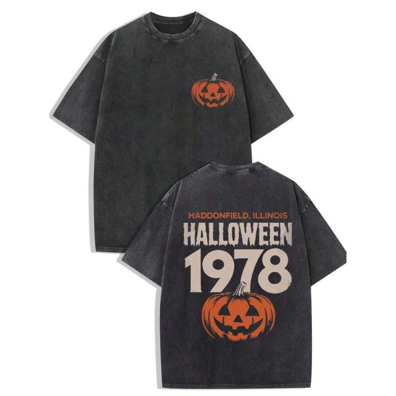 Cotton T1 Pcs Halloween Tops, Halloween 1978 Haddonfield Vint 2XL чёрный