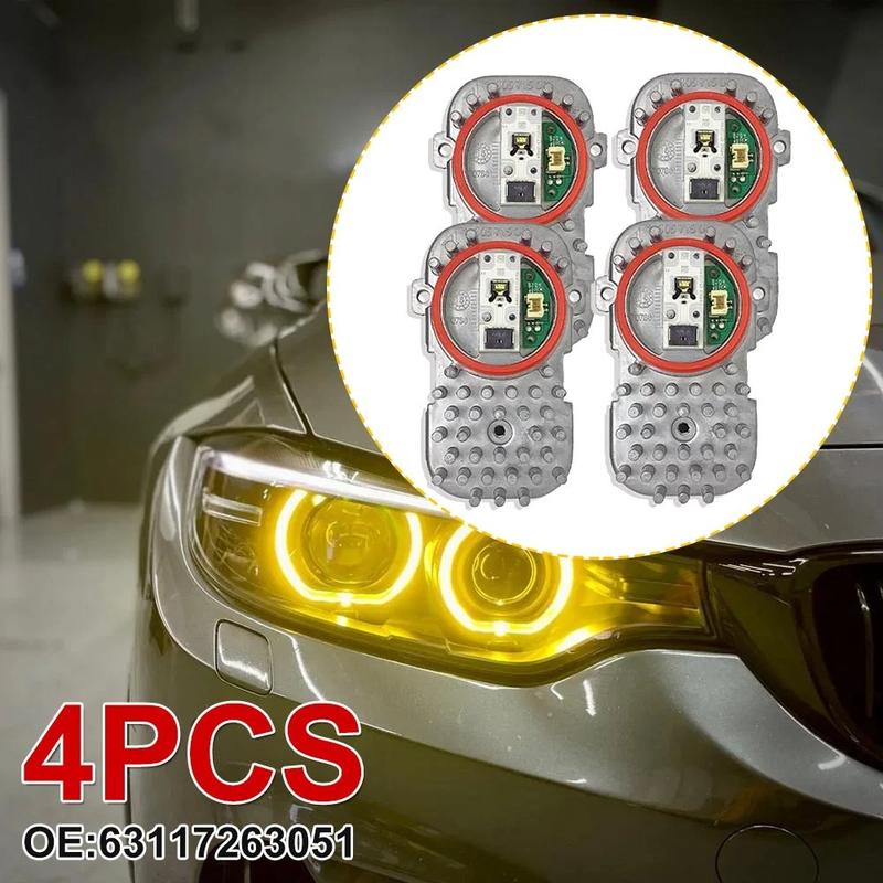 New 4Pcs 63117263051 Yellow Angel Eyes Xenon DRL Module for BMW F80 F82 F32 4 SERIES 2014-2017