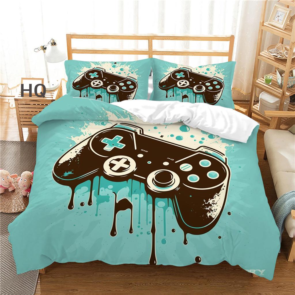 Bettbezug Kissenbezug Zwei- oder Dreiteiliges Spielkonsolen-Serie 3D Digitaldruck Polyester