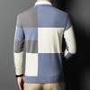 Men's New Spring and Autumn Knitted Fake Two-piece Middle-aged Fashion Trend Shirt Collar Thin Bottoming Shirt Men's Clothing