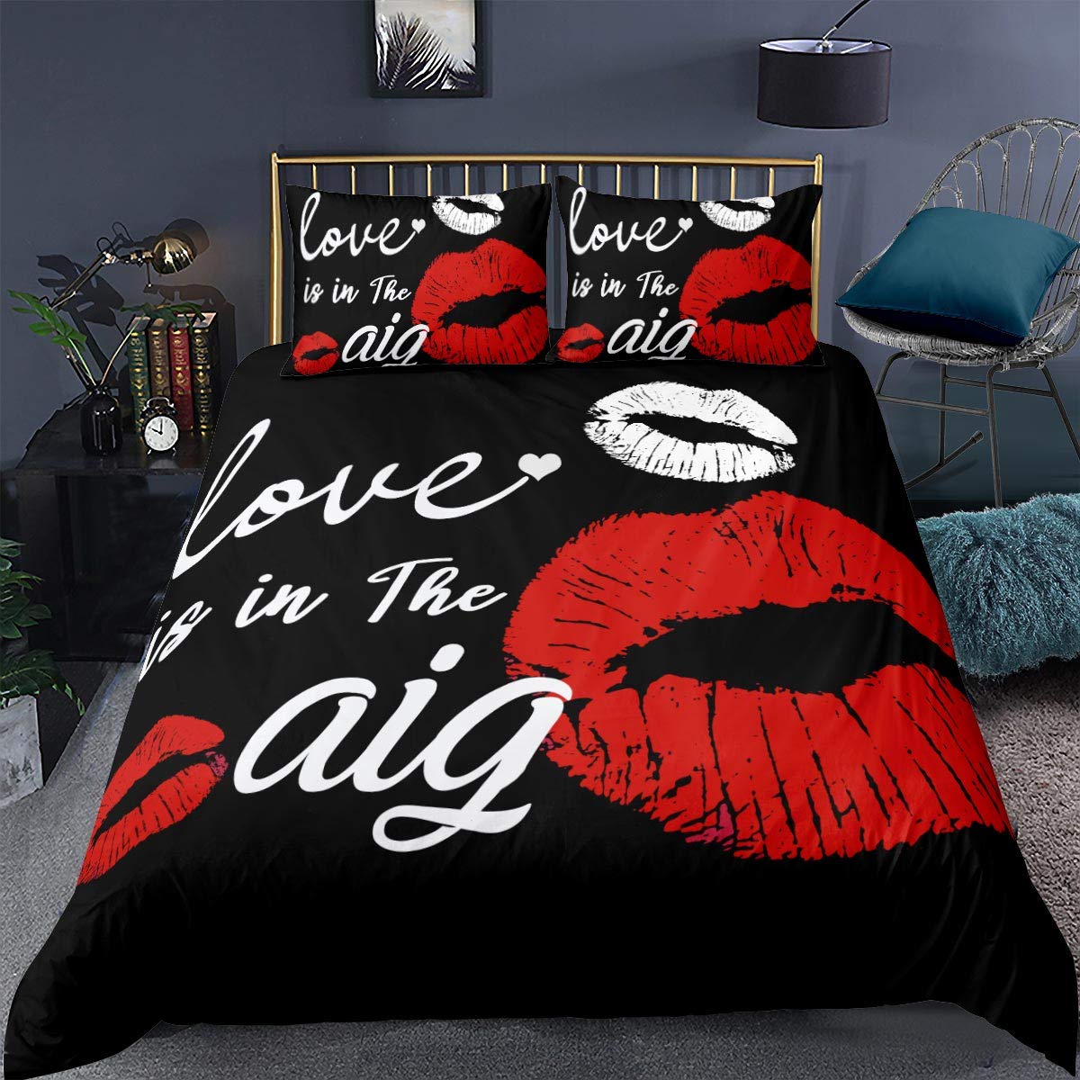 Comforter Cheetah Lip Leopard Print Brown Lip Animal Print Bedroom Decor For Kids Teens Boys And Girls Comforter (quilt)-EU Single(135*200cm)3pcs
