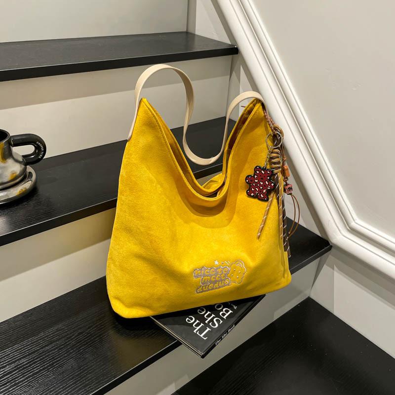 Suede Bag Women's Large-capacity Autumn and Winter Versatile Shoulder Bag Textured Commuter Tote Bag