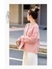Spring 2025 Women's Chinese-Style Jacquard Round Neck Single-Breasted Short Jacket YB8863