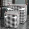 Quilt Storage Box Non-woven Wardrobe Space Saving Bag Dustproof Organizers House-moving Bedding Box Travel Storage Organization