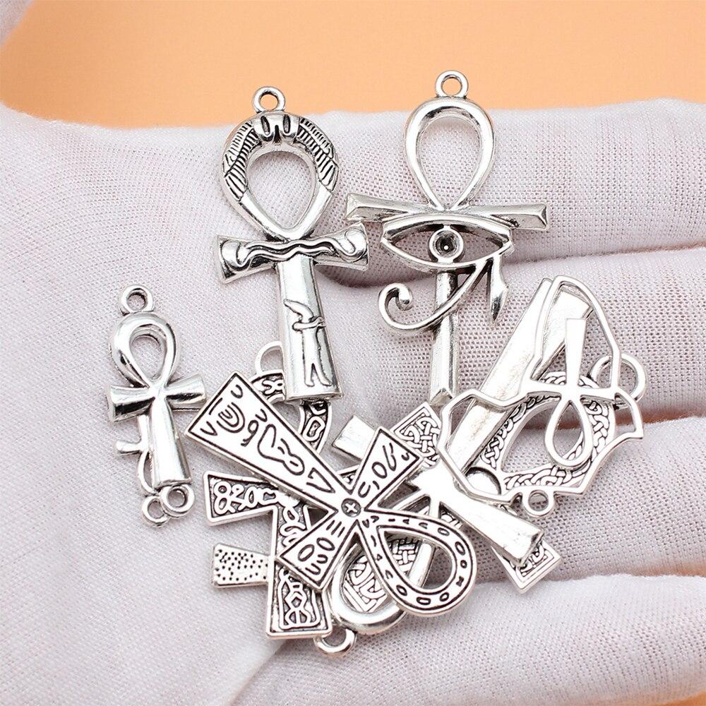

10 шт./компл. ключ жизни Анк крест подвески материалы для изготовления ювелирных изделий персонализированные материалы
