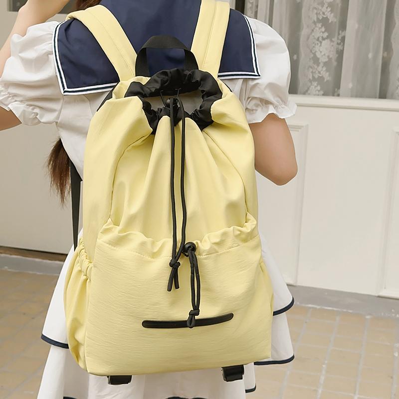 Student Schoolbag Lightweight Sports Backpack Women's Drawstring Backpack