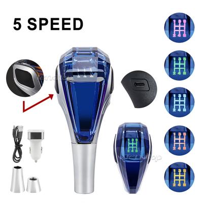 Universele Kristallen Handgreep LED Versnellingspookknop voor Lada Toyota Renault Honda VW SEAT SKODA 8 10 12MM Schroefdraad Handgreep Pookknop