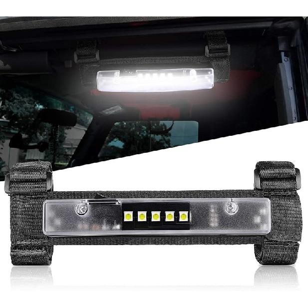 Nirider UTV Interior Light Universal Roll Bar Mount LED Lights Utility Roll Cage Lights Courtesy Interior Dome Light For UTV ATV Polaris RZR Can-Am