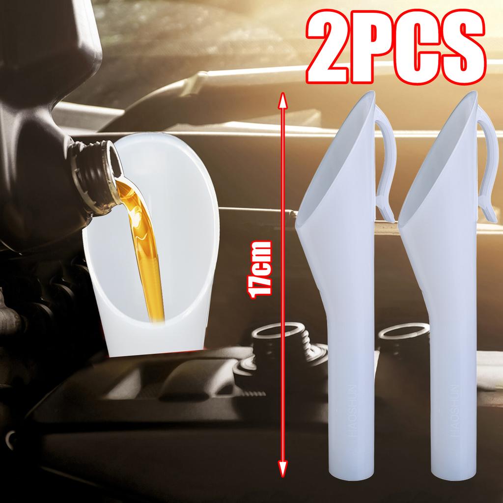 1-2PC Car Engine Refueling Funnel Long Pole Hands-free PVC Oil Petrol Funnel Washer Fluid Change Foldable Portable Car Accessory