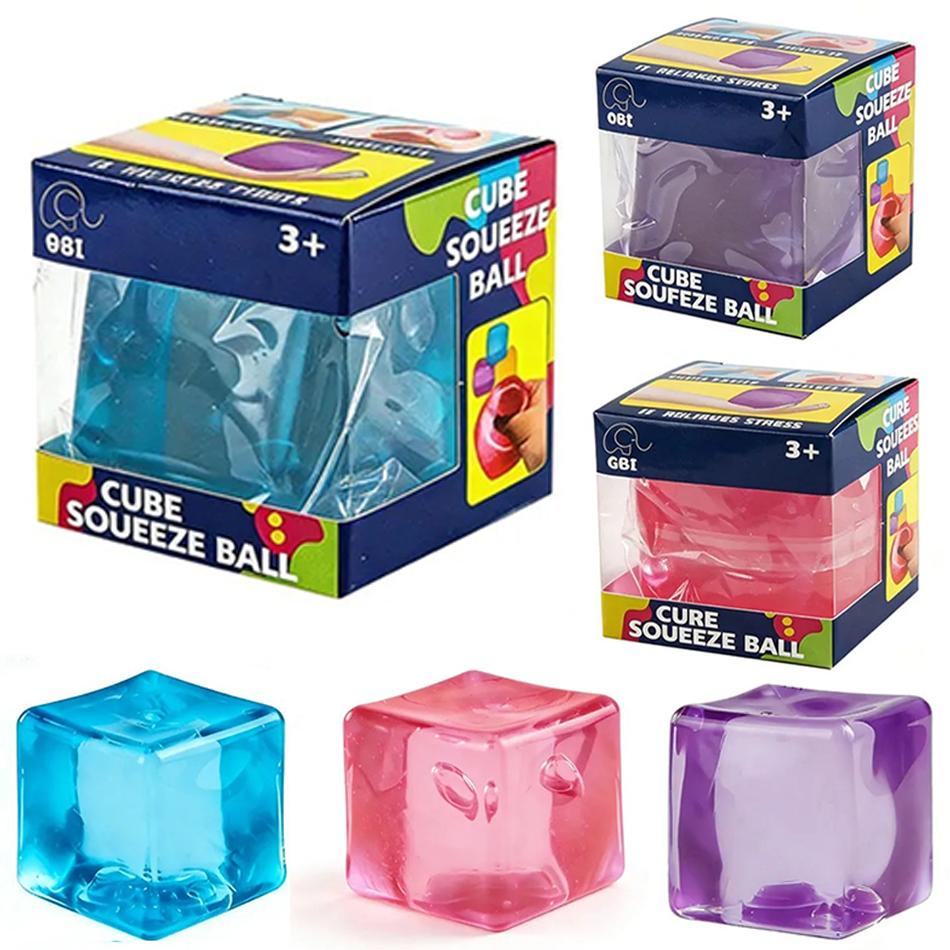 Squeeze Cube Fidget Toy Stress Relief Anxiety Calm Toy Sensory Focus Toy For Adhd Portable Office Desk Decompression Gadget