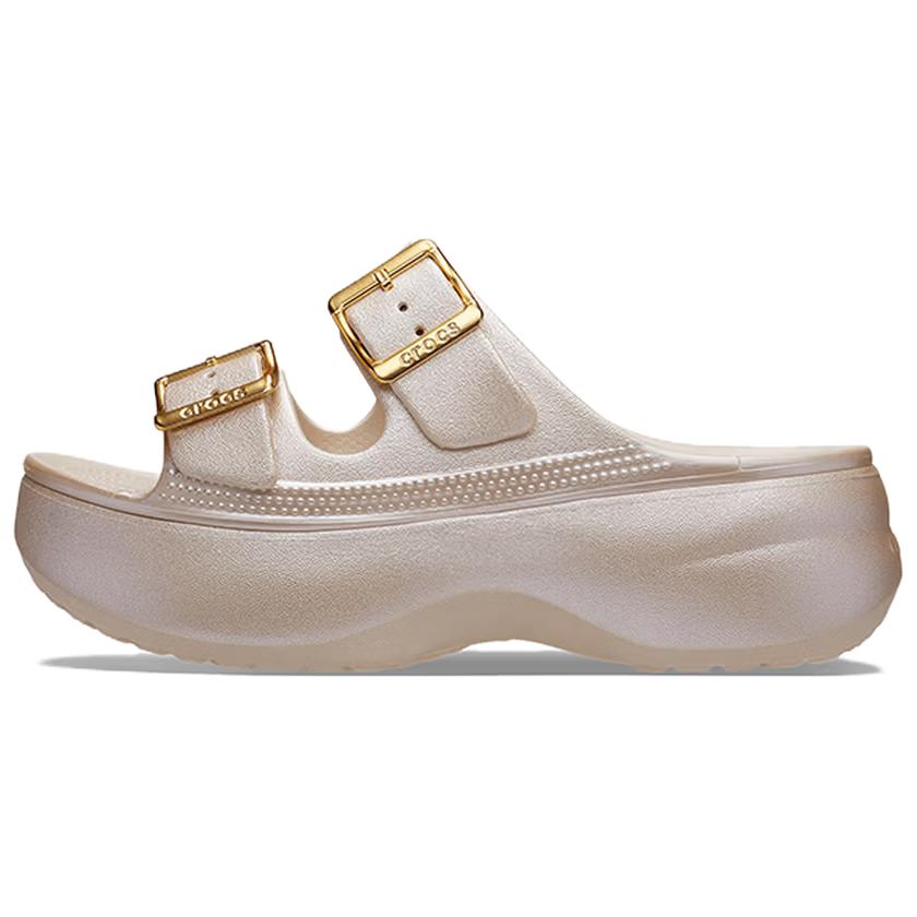 

Crocs Slide Slippers Women s Beige Gold 215552-2TC 37/38