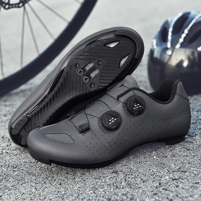 Road Cycling Shoes With Stiff Sole Mountain Bike Clipless Flat Pedal Compatible Breathable Unisex Footwear