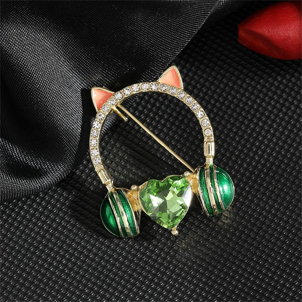 

1Pc Cute Cat Earphone Broch Unique Sweet Love Pin Charm Personalized Jewelry Accessories Party Birthday Trendy Festival Gift