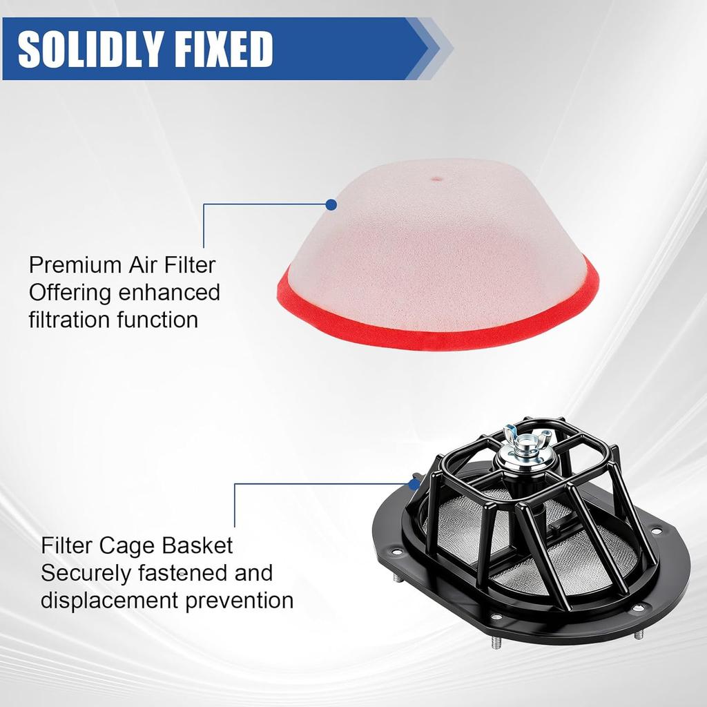 ATV Air Filter with Filter Cage Holder Basket for Blaster 200 YFS200 1988-2006/Raptor 250 YFM250 2008-2013/Raptor 125 YFM125 2011-2013/Breeze 125
