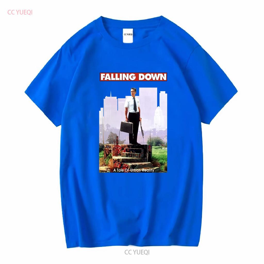 Falling Down T shirt black movie poster Michael Douglas all sizes S 5XL vintage Washed Soft Top For Everyday Wear Breathable