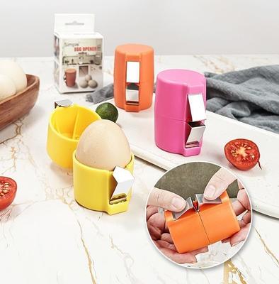 1 Styck Äggskalsöppnare Visp Äggskalsseparator Bärbar Äggknäckningsartefakt Separator Orange Hushållskök Bakverktyg