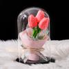 Tulip Glass Cover Flower Lamp Practical Birthday Gift Ornament Decorative Gift Teachers' Day Valentine's Day Eternal Flower Lamp