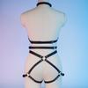 Frauen Sexy Body Harness Gürtel Bdsm Bondage Dessous Strumpfbandgürtel Leder Dessous Gothic Fetisch Kleidung Festival Rave Outfit