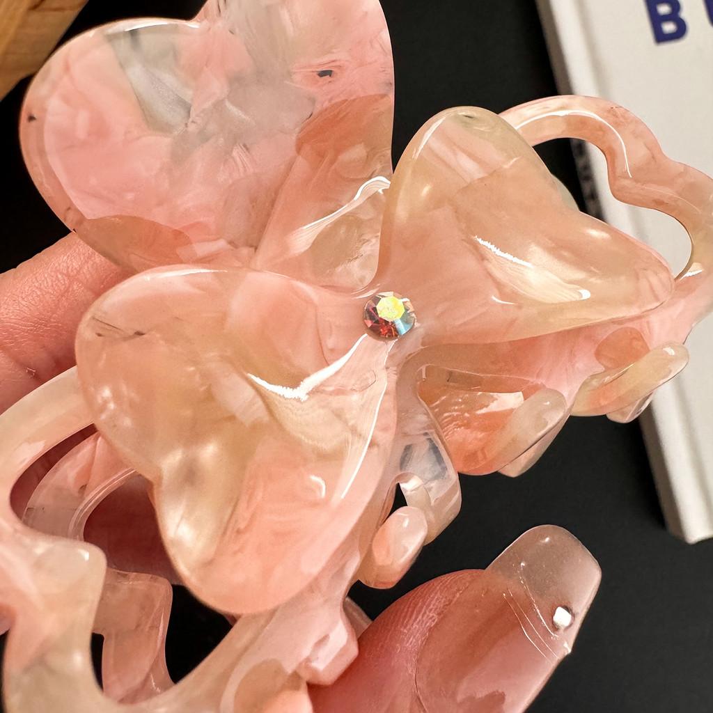 Premium France Heart Shaped Acetate Hair Claw Clip Stylish Fashion Accessory For Women