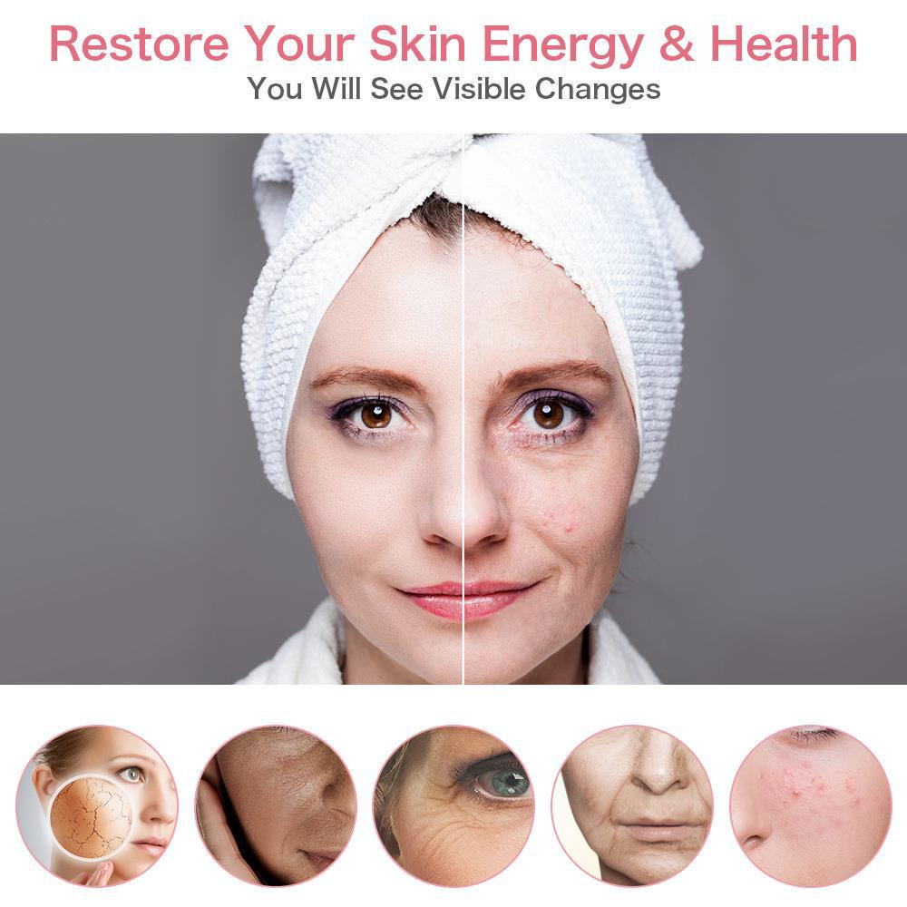 EMS Dual-color RF Device: Micro-electric Skin Tightening & Anti-Wrinkle Treatment with Freckle Removal and Five Light Options