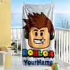Roblox Customized Name Beach Towel Super Soft & Absorbent Suitable for Swimming Gym Camping Yoga Vacation
