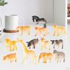 12 Pieces Animals Figurines Toys Animal Figures Model Set for Christmas Desktop Children Toddlers