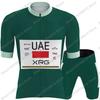 Team Radsporttrikot Set Tadej Pogačar Radsportbekleidung Gelb Grün Rot Gepunktet Weiß Rennrad Trikot Trägerhose