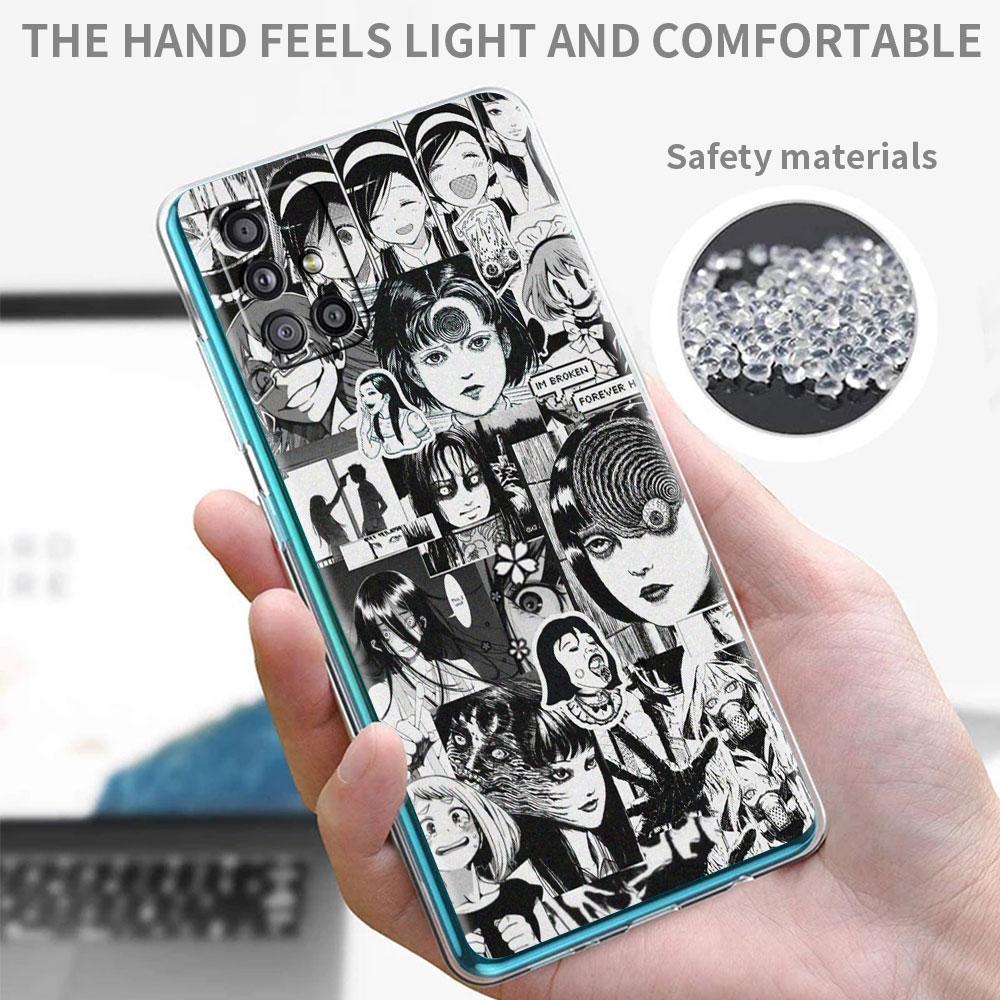 Soft Phone Case For Samsung Galaxy A51 A21s A71 A12 A31 A52 A41 A32 A02s A11 A72 A52 Clear Back Cover Funda Junji Ito Tomie Tees