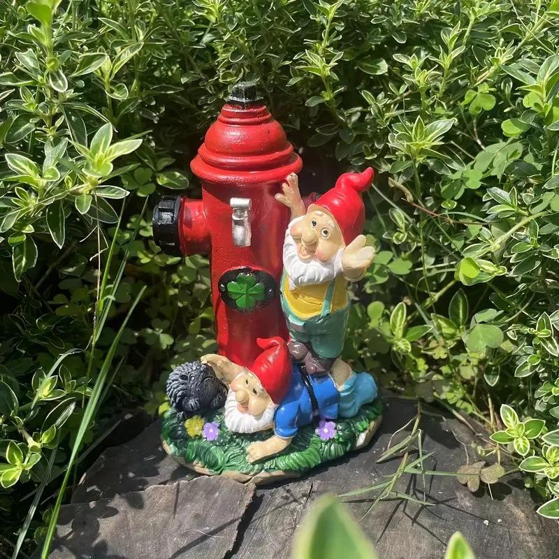 Cross Resin Cartoon Fire Hydrant Old Man Miniature Office Ornament