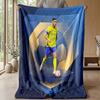 Manta de Franela Estampada de Cristiano Ronaldo Agradable al Tacto Cálida Manta Decorativa para Sofá Cama Interior Uso Diario