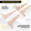 AEE4-4Pcs/Set Wood Carved Corner Onlay Applique Unpainted Frame Cupboard Cabinet Decal For Home Furniture Decoration