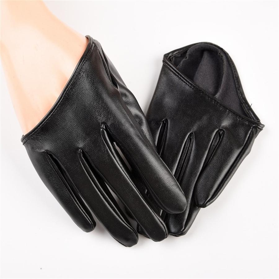 Half Palm Leather Gloves, Stylish Finger Gloves for Party, Wedding & Photography Cosplay & Driving