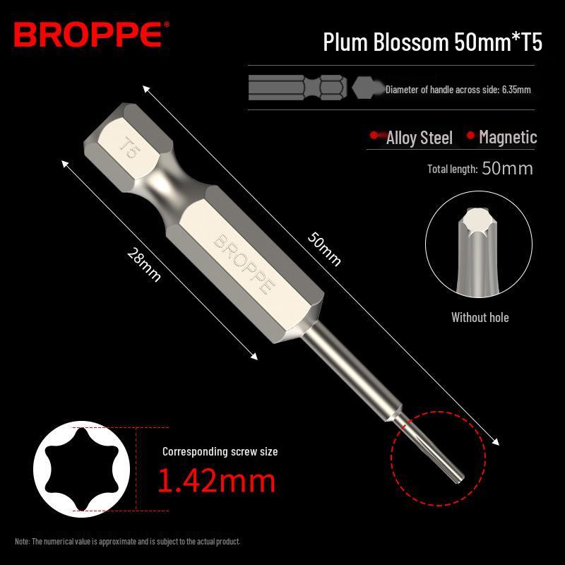 Plum Blossom Magnetic Drill and Screwdriver Bit Set