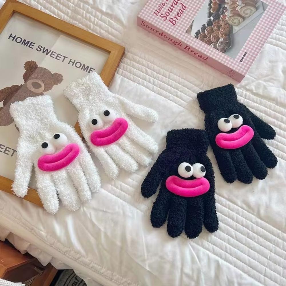 

Five-finger Winter Gloves Coral Velvet Five-finger Gloves Autumn Winter синій