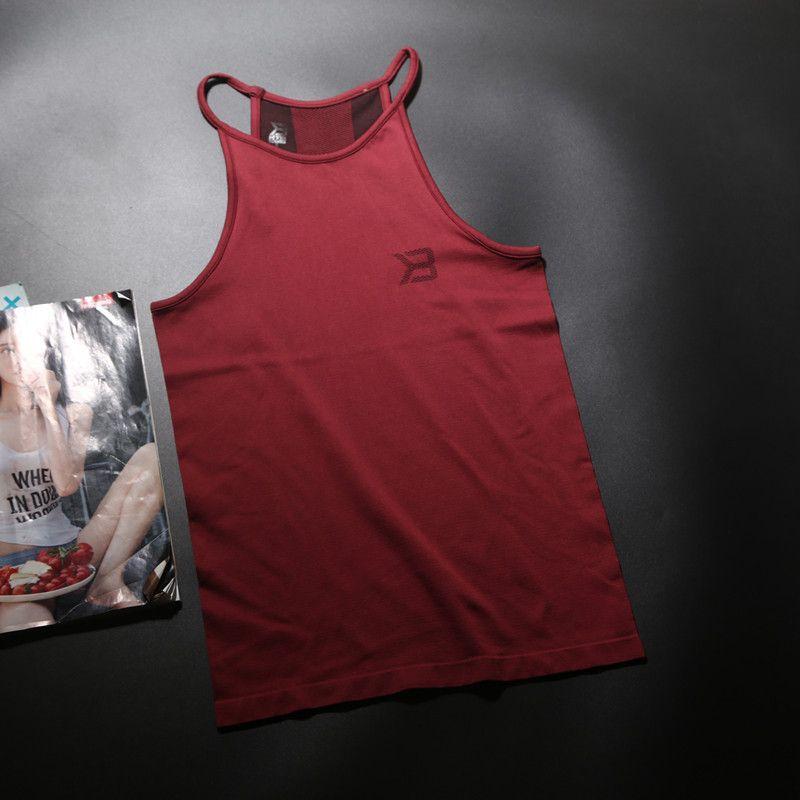Yoga Fashion Turtleneck Sleeveless Women s Tight Ins Vest Red XS