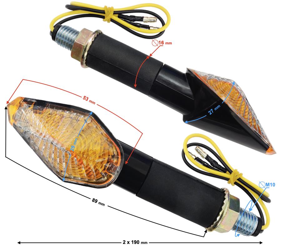 Universal LED Indicators Mrt-065 (12 SMD Diodes) Black, (E- Mark)
