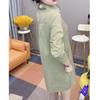 Autumn and Winter Shirt Dress for Women Korean Style Slimming Mid-length Long-sleeved Striped Skirt for Outer Wear