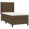 3131556 vidaXL Lit à sommier tapissier avec matelas Marron foncé 90x190 cm