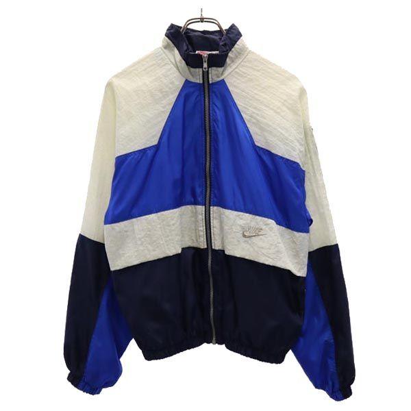 

NIKE 90s Old Sports jacket S Blue x navy x white Mesh lining Men s Used