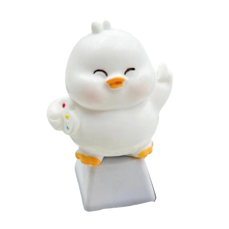 Novelty 3D Duck Shaped Keycap Oem Height Enhances Keyboard Fun For Office And Gaming Keycap Present