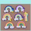 Soft Clay Rainbow Cloud And Star Rainbow Candy-colored Jewelry