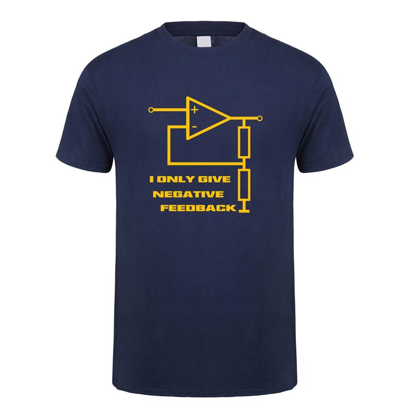 Lustiges Ich gebe negatives Feedback Ingenieur T-Shirt Herren Kurzarm Baumwoll-T-Shirts Herren Camisetas Geschenk JL-065